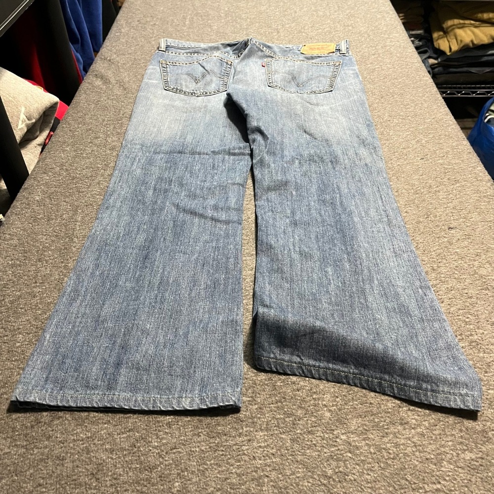 Levis 527 Slim Bootcut Jeans Mens 34x28.5 Medium Wash Blue Denim Pants 527-0475